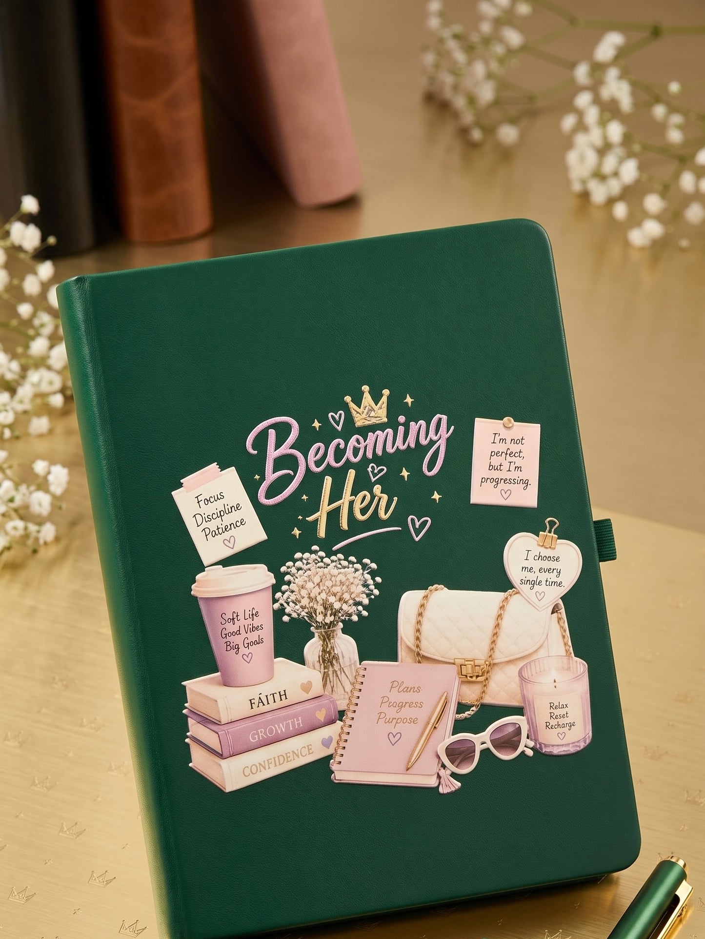 Becoming Her Journal | Inspirational Hardcover Journal for Women