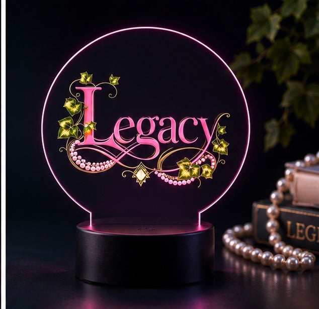 Inspirational LED Light | Legacy, Pretty Girl, Becoming Her, Faith & Favor & Boss Lady Designs