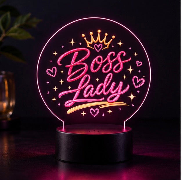 Inspirational LED Light | Legacy, Pretty Girl, Becoming Her, Faith & Favor & Boss Lady Designs