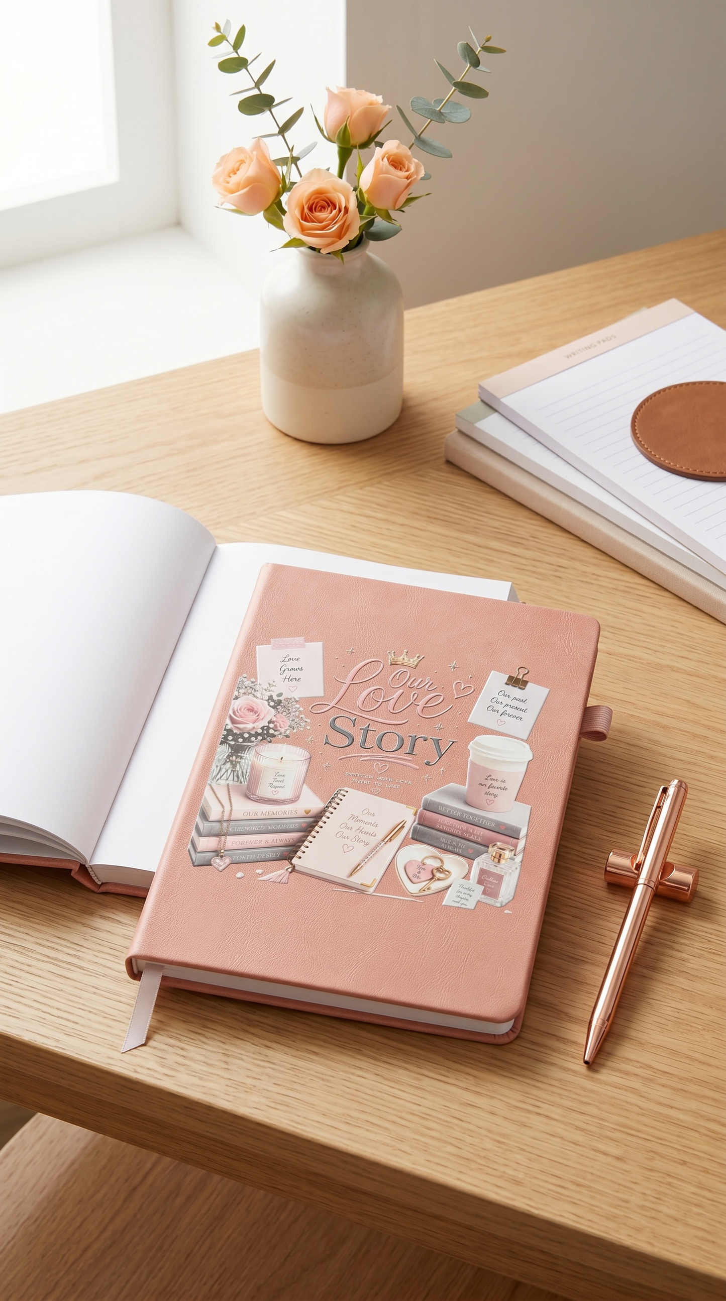 Custom Hardcover Journal | Personalized 160-Page Notebook | 5.5” x 8.3” Gift Journal | Custom Name & Design 3D UV Printed