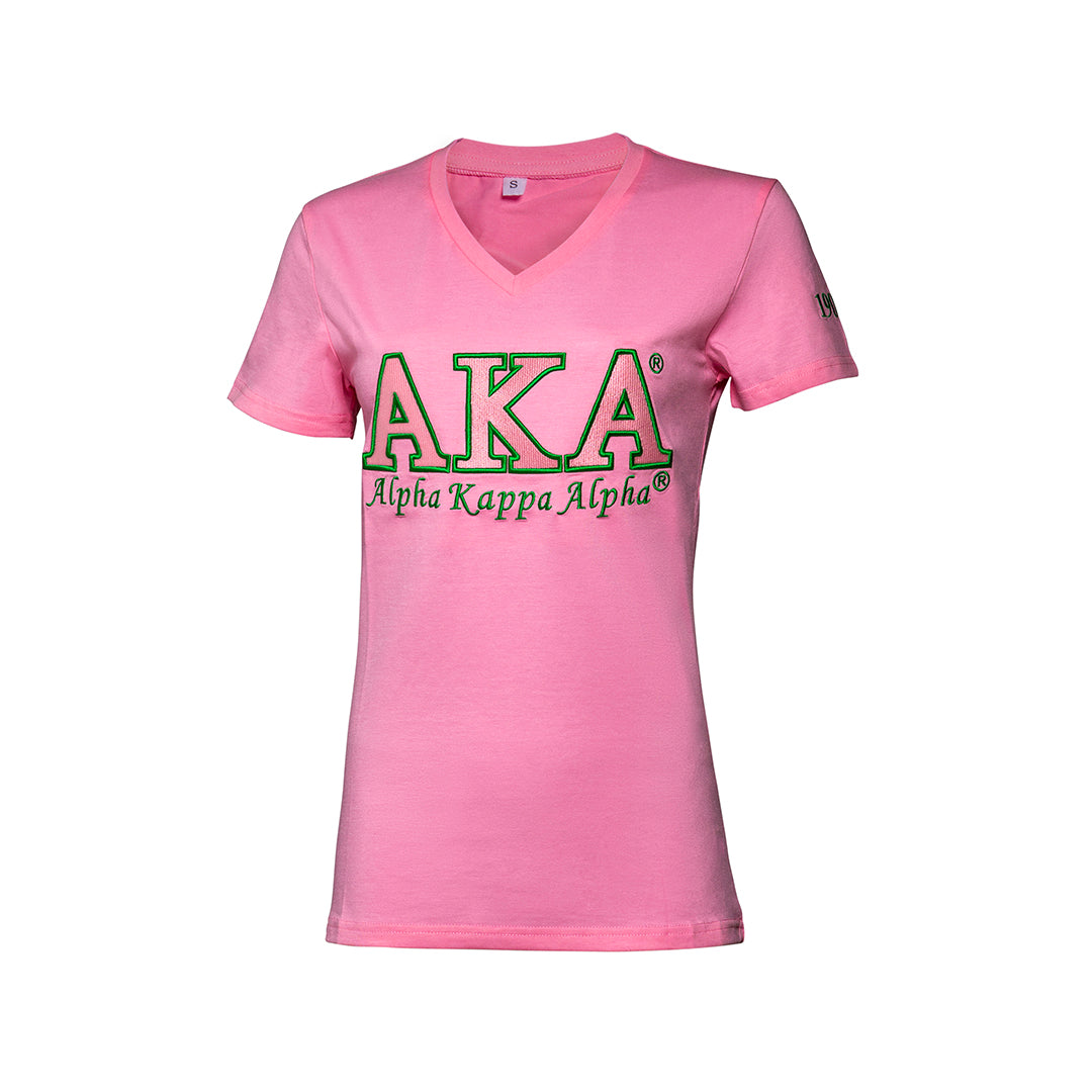 Pre-Sale Luxury Alpha Kappa Alpha Embroidered Tee