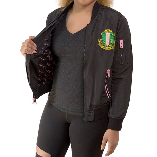 Pre-Sale Satin Bomber Jacket - Alpha Kappa Alpha