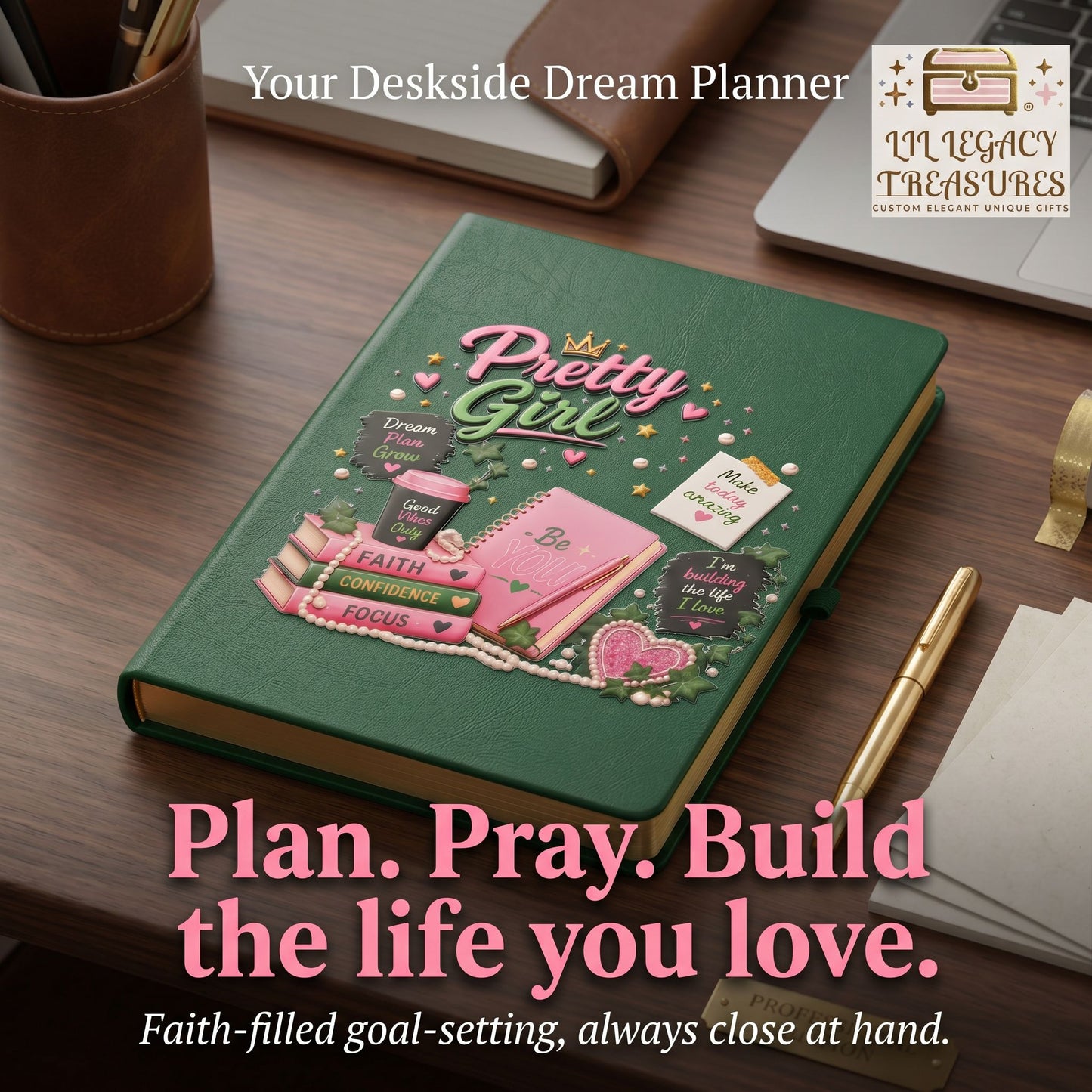 Pretty Girl Journal | Inspirational Hardcover Journal for Women & Girls